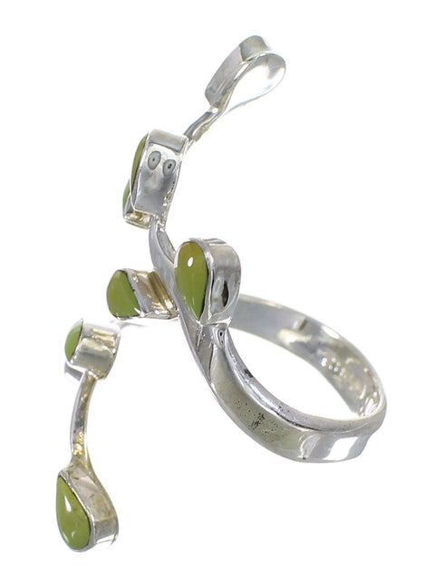 Southwest Authentic Sterling Silver And Turquoise Ring Size 4-1/2 VX62478